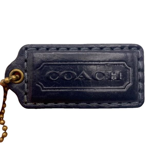2" COACH Navy Fob Bag Charm Hang tag Hangtag - Picture 1 of 2